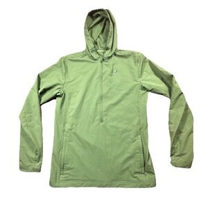 Gymshark Performance Pullover Jacket Mens Half Zip Hooded Large Green